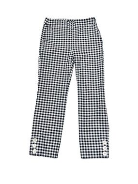 J. Crew Remi Pant Navy Gingham Picnic Check Stretch Cotton Pixie Ankle Crop